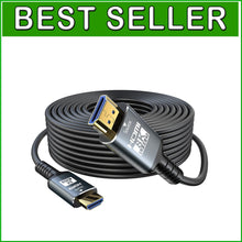 Load image into Gallery viewer, High-Speed 100FT 8K Fiber HDMI Cable - 24K Gold Plated, Shielded for Durability