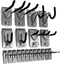 Load image into Gallery viewer, Premium 20-Piece Steel Hook Kit - Silver Heavy-Duty Garage Storage Solution