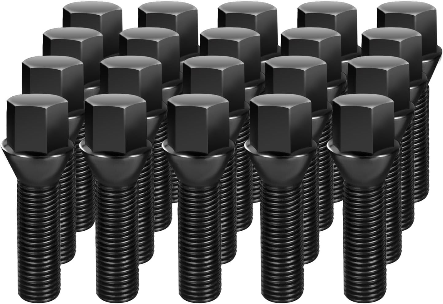 Premium M12x1.5 Wheel Bolts Set for BMW - 45mm Shank, Anti-Rust Finish