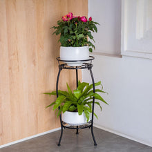 Load image into Gallery viewer, Rustproof 2 Pack Metal Planter Stands - Minimalist Design for Indoors &amp; Outdoors