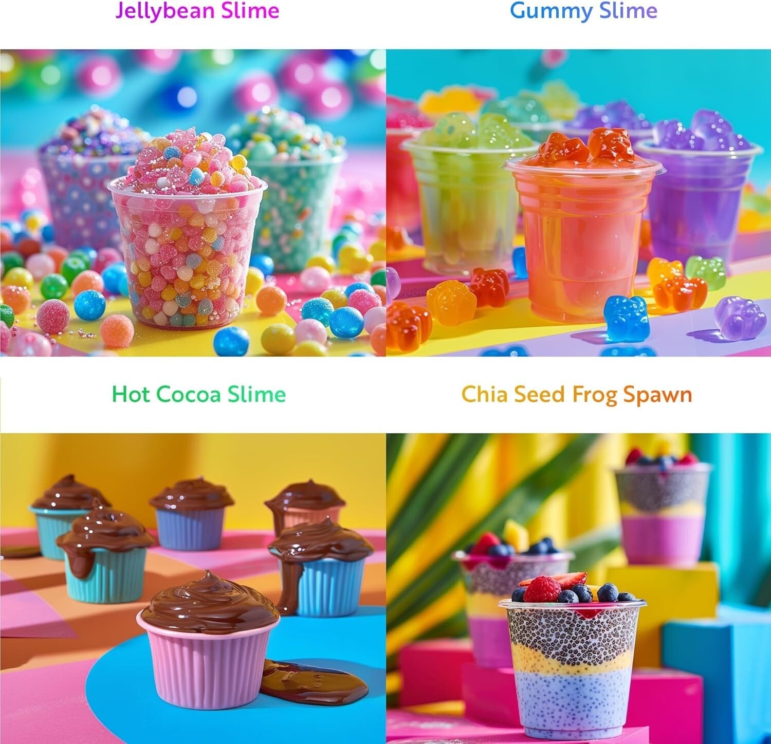 Edible Slime Candy Making Science Kit - 25 Fun Experiments for Kids Aged 8-12