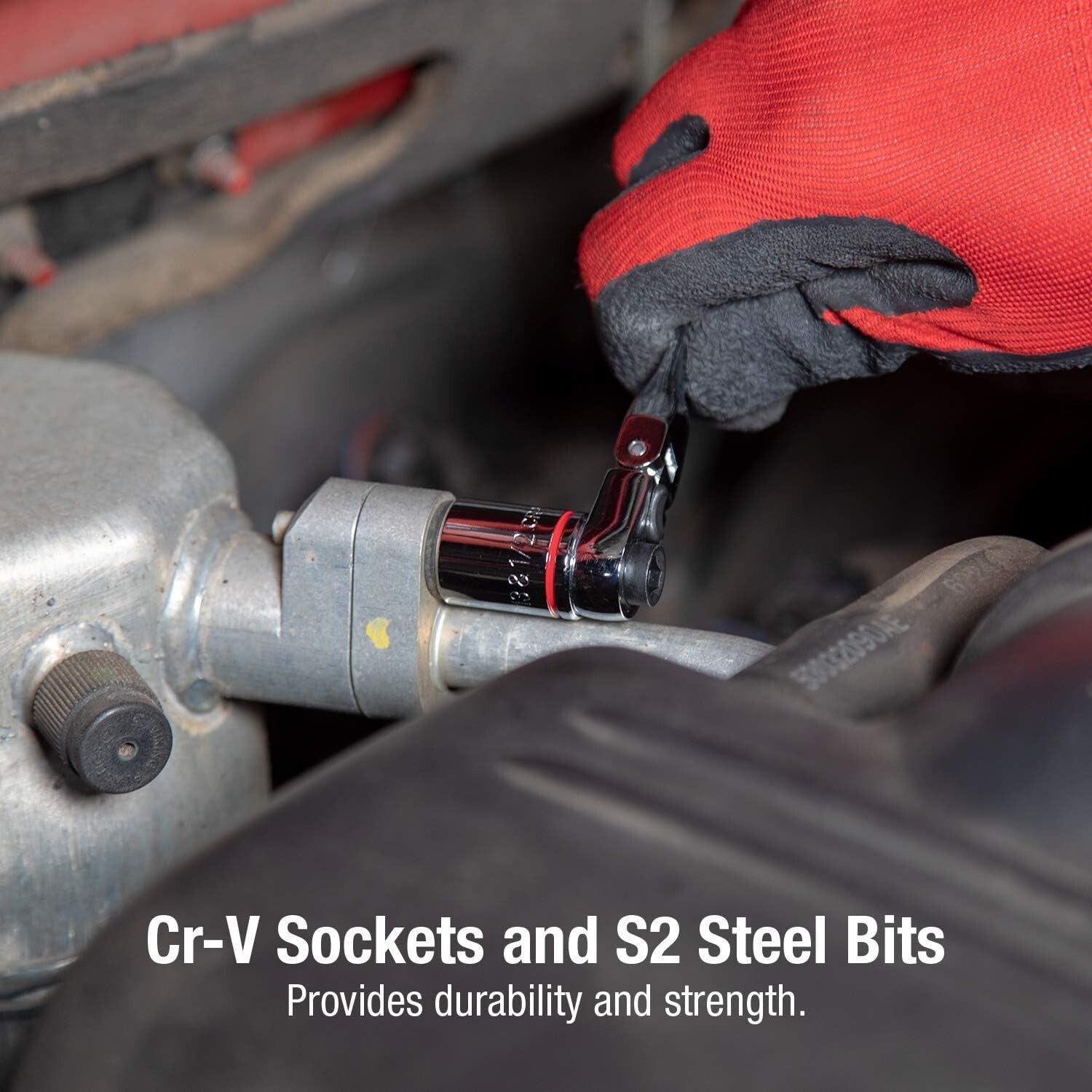 All-In-One 44Pc Dual Flex Head Socket & Bit Set - Ratchet, Storage Case Included