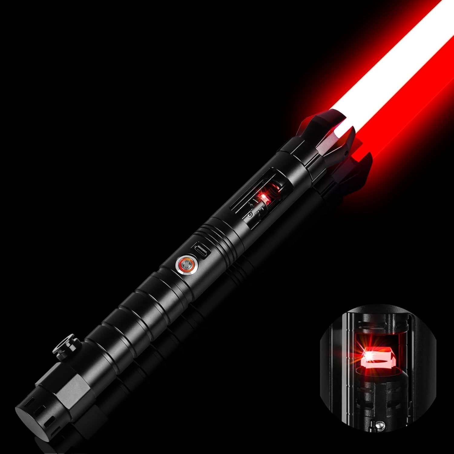 Heavy Duty Dueling Lightsaber - Crystal Hilt, RGB Color Change, & Motion Control