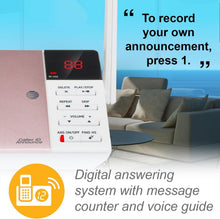 Load image into Gallery viewer, Rose Gold Cordless Phone System with Digital Answering Machine &amp; Call Blocking