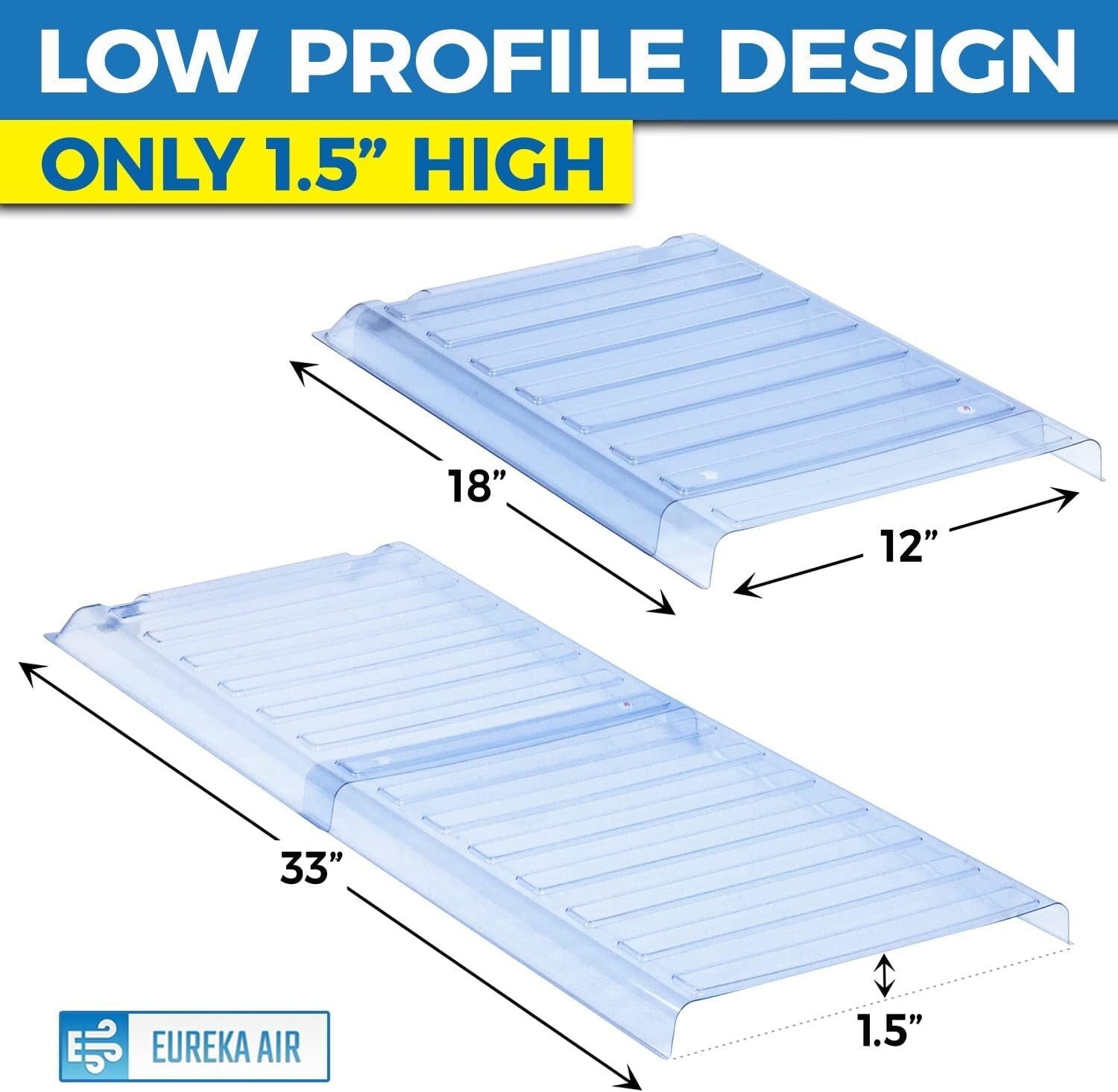 Clear Magnetic Vent Extender - Premium Build for 10" and 12" Registers, 2 Pack