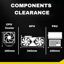 Load image into Gallery viewer, White Mid Tower Gaming PC Case with Tempered Glass &amp; 4 ARGB Fans - AURA GC2