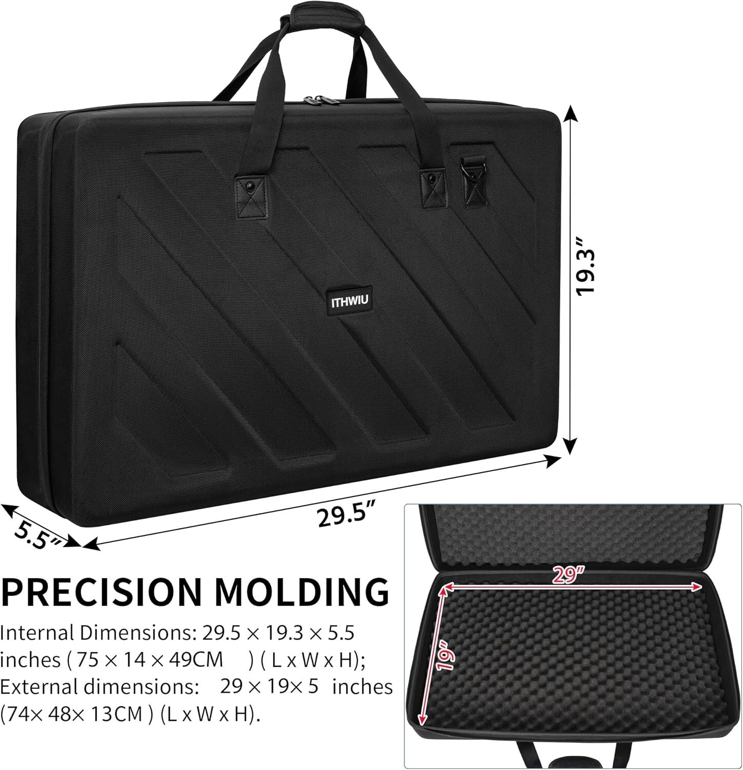 Durable Lightweight DJ Equipment Case Fits Pioneer DDJ RX2/RX3 – Compact Design