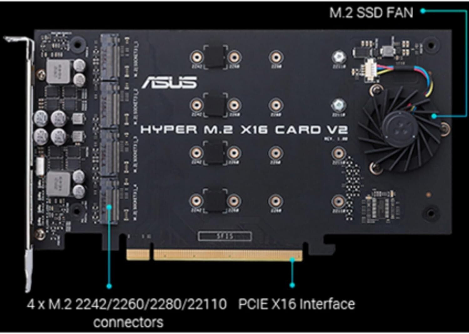 4x NVMe M.2 Expansion Card for High-Speed Data Transfer with Thermal Management