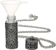 Load image into Gallery viewer, Elegant Glass Vial Pendant Necklace with Antiqued Pewter - Perfect Memorial Gift