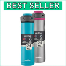 Load image into Gallery viewer, Stylish Juniper &amp; Dragonfruit Water Bottle Set - Keeps Drinks Cold for 24 Hours
