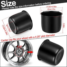 Load image into Gallery viewer, Easy Install Black Wheel Center Caps - 4 Pcs 4.25 Inch for Trailers and Trucks