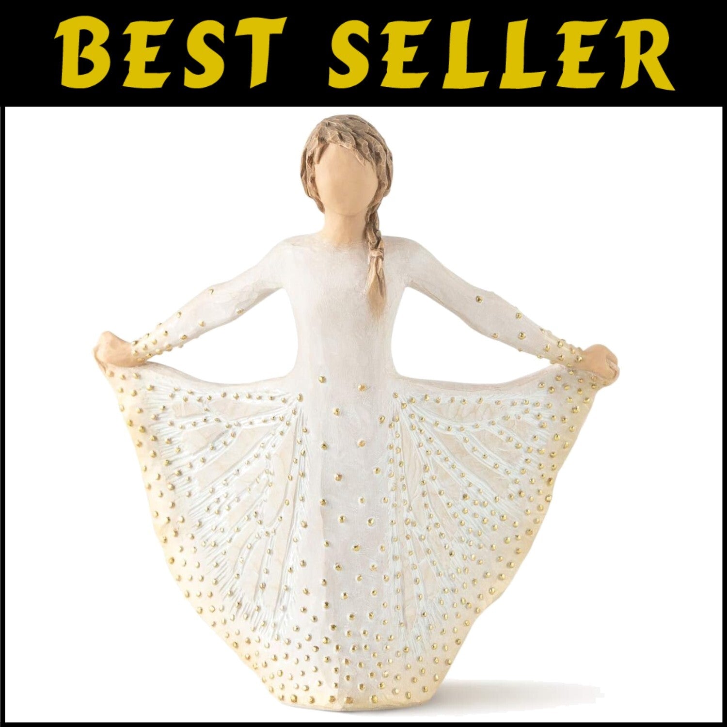 Susan Lordi Butterfly Figurine - Hand-Carved and Painted for Personal Growth