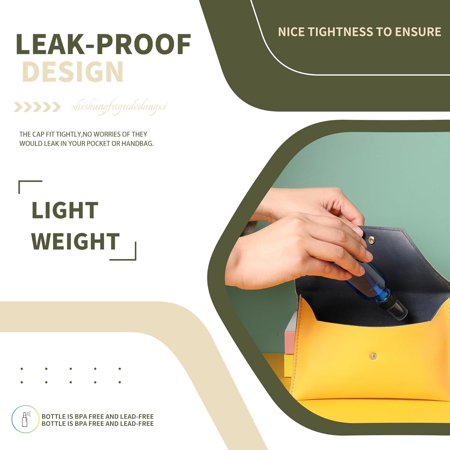 Durable 2 oz Clear Glass Mini Spray Bottles - Leakproof Design, 48 Pack