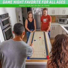 Load image into Gallery viewer, 72-Inch Shuffleboard and Curling Board Combo - Durable Pine Wood Fun for All