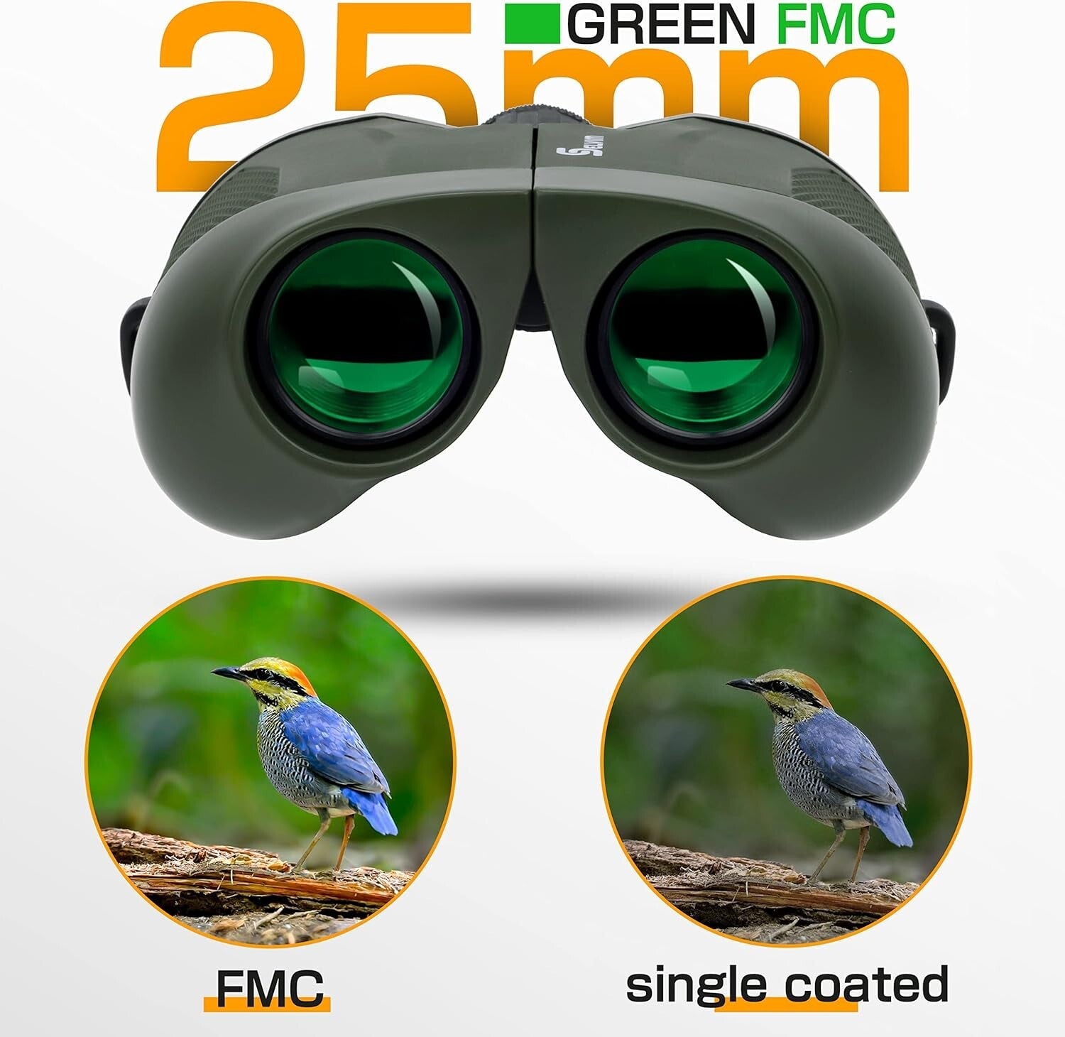 Lightweight 10x25 Binoculars for Kids & Adults - Ideal for Sports & Travel