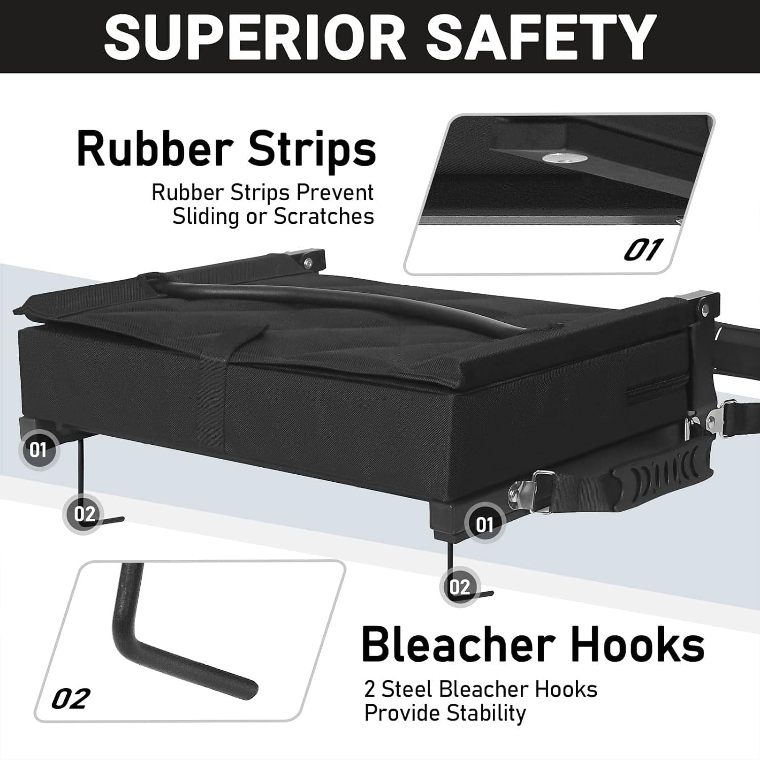 Foldable Bleacher Seats with Back Support – Lightweight, Durable & Comfortable