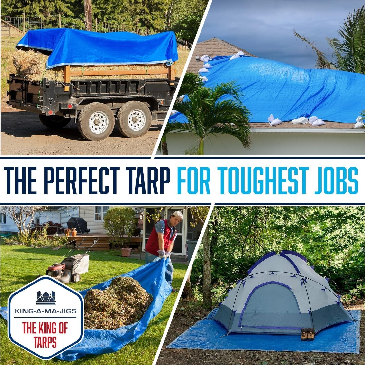 Versatile 20'x30' Waterproof Tarp - Ideal for Camping, Hiking, and Emergency Use