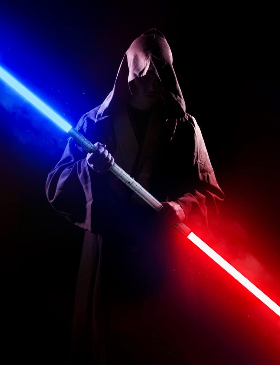 Dual-Function Lightsaber with 12 RGB Colors and Metallic Hilt - Combat Ready