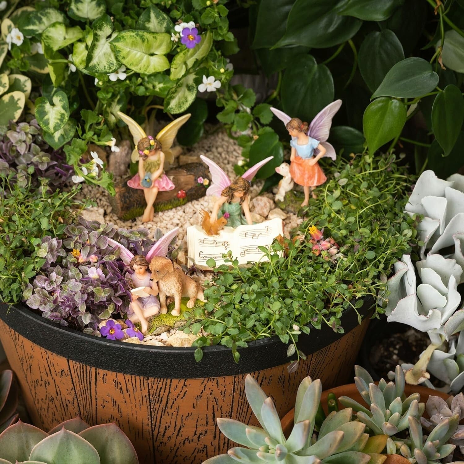 Adorable Miniature Animal Figurines for Enchanting Outdoor Fairy Gardens