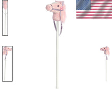 Load image into Gallery viewer, Pink Fantasy Stick Pony – Rideable Plush Stuffed Animal for Active Fun