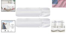 Load image into Gallery viewer, Comfortable King Size Fitted Sheets, 2-Pack 400 TC Cotton Sateen Bright White