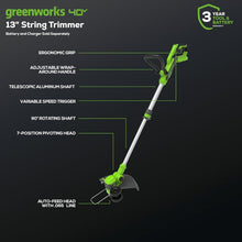 Load image into Gallery viewer, Effortless Battery-Powered 40V String Trimmer/Blower Set - Ideal for Homeowners