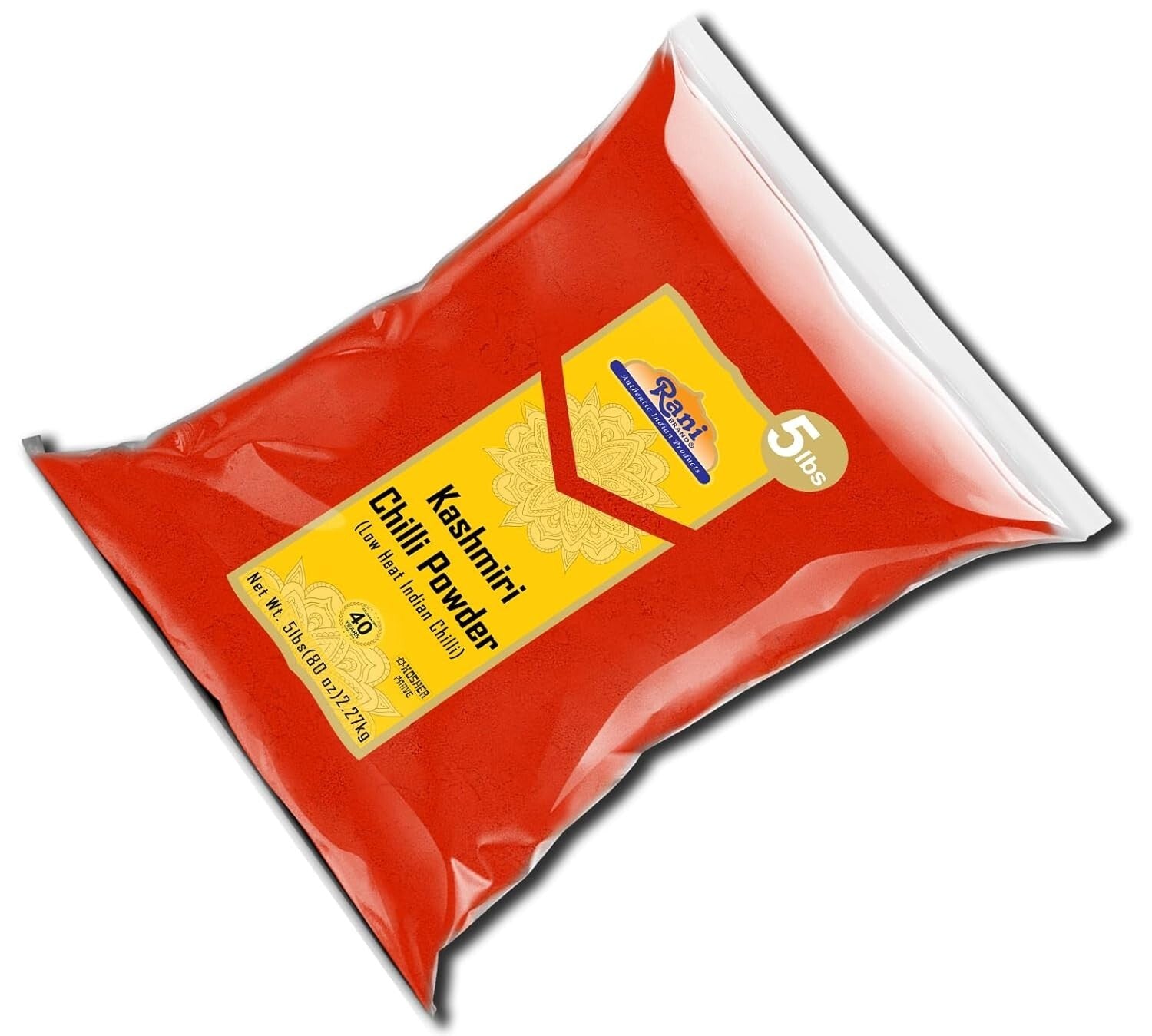 Authentic Kashmiri Chilli Powder 5lbs - Kosher & Vegan Spice for Gourmet Cooking