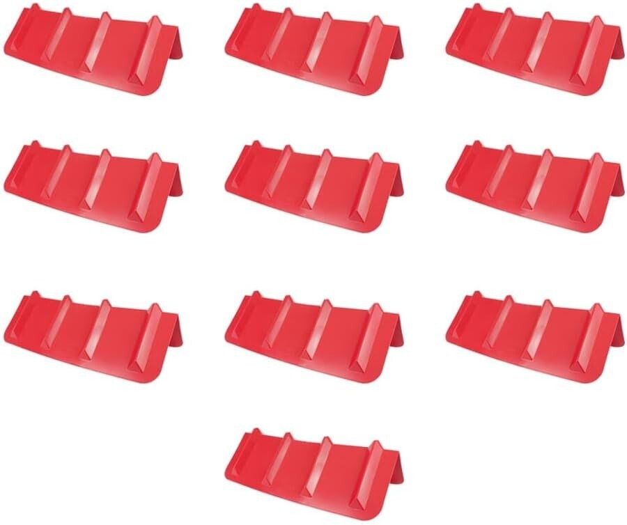 10 Pack 8" x 8" x 24" Red V-Shaped Corner Edge Guards - Heavy Load Protection