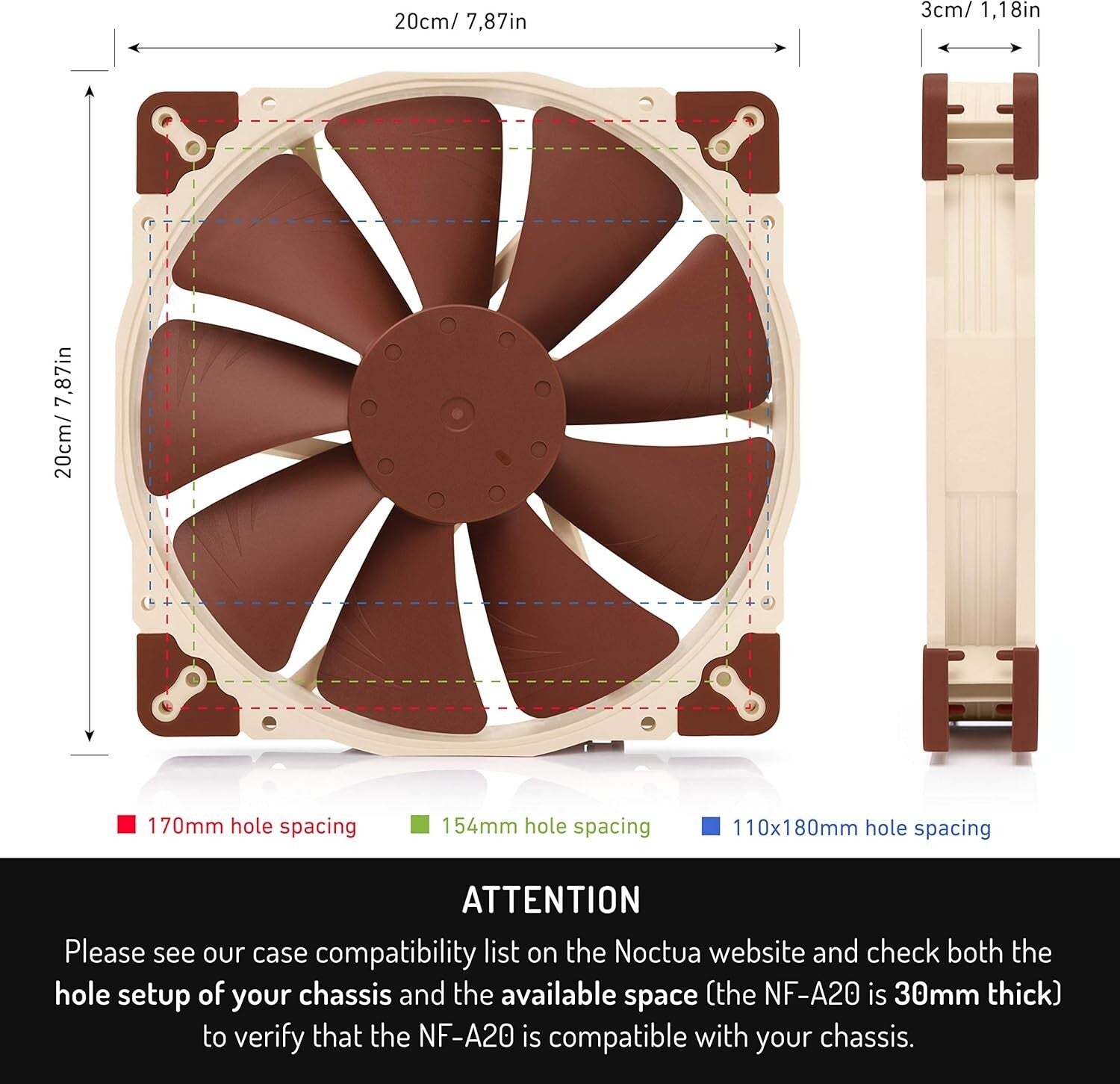 High Airflow 200x30mm PWM Fan with Advanced Acoustic Optimization - 800 RPM