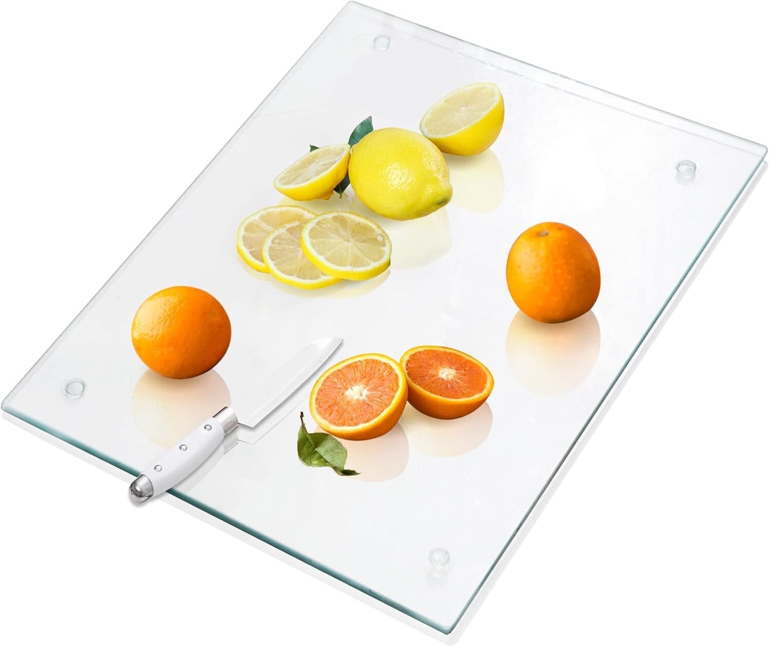 Sophisticated 18x24" Tempered Glass Kitchen Cutting Board - Non-Slip Design