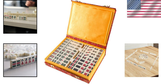 Family-Friendly Mahjong Game Set with 146 Tiles & Beautiful Storage Case