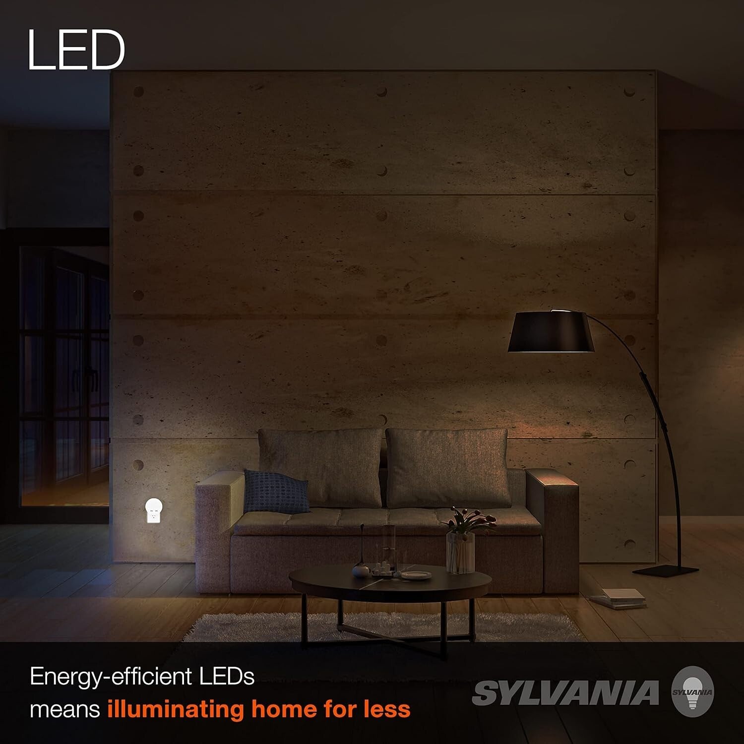 Sylvania LED Night Light 3-Pack: Dusk to Dawn with Dual USB Ports, Warm White