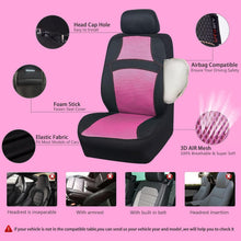 Load image into Gallery viewer, Cute Universal 13PCS Breathable Seat Covers for SUVs &amp; Trucks – Hot Pink Accents