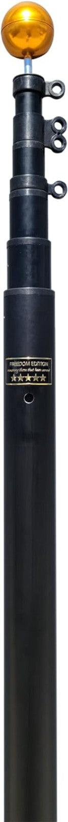 Durable 20FT Heavy Duty Flagpole with Anodized Pin-Lock & PVC Mounting Sleeve