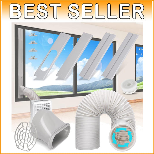 Energy-Saving Portable Air Conditioner Kit: 5.9” Exhaust Hose, Adjustable Panels