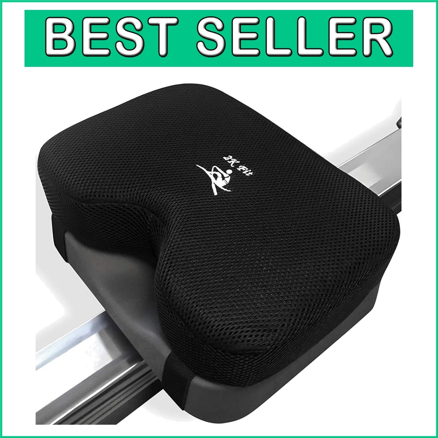 Ergonomic Rowing Machine Seat Pad - Memory Foam, Washable & Fits All Models