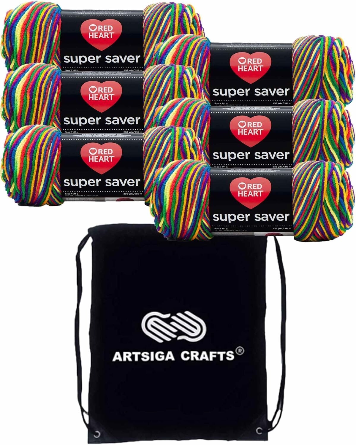 Same Dye Lot 6-Skein Acrylic Yarn Bundles with Craft Bag – Super Saver Mexicana