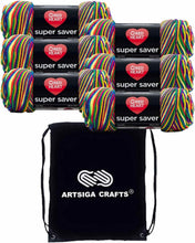 Load image into Gallery viewer, Same Dye Lot 6-Skein Acrylic Yarn Bundles with Craft Bag – Super Saver Mexicana