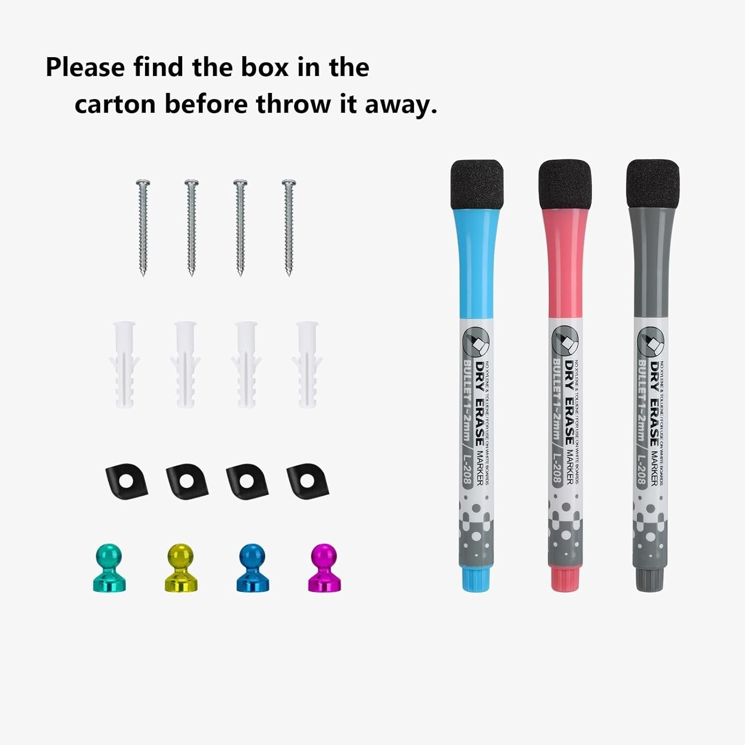 Flexibly Mounted Aluminum Whiteboard - Smooth Writing for Classroom & Office