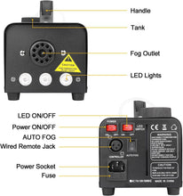 Load image into Gallery viewer, Automatic Spray Smoke Machine with Colorful LED Effects and Remote Control