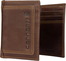 Load image into Gallery viewer, Elegant Brown Leather Trifold Wallet for Men - Organized &amp; Durable Design