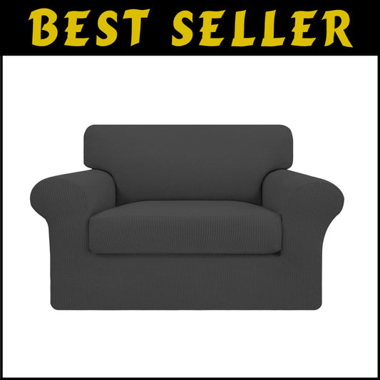 Machine Washable 2-Piece Cover Set for Oversized Chairs - Stain-Resistant Fabric