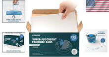 Load image into Gallery viewer, Reliable 250 Count Commode Pads - Gel Technology for Ultimate Cleanliness
