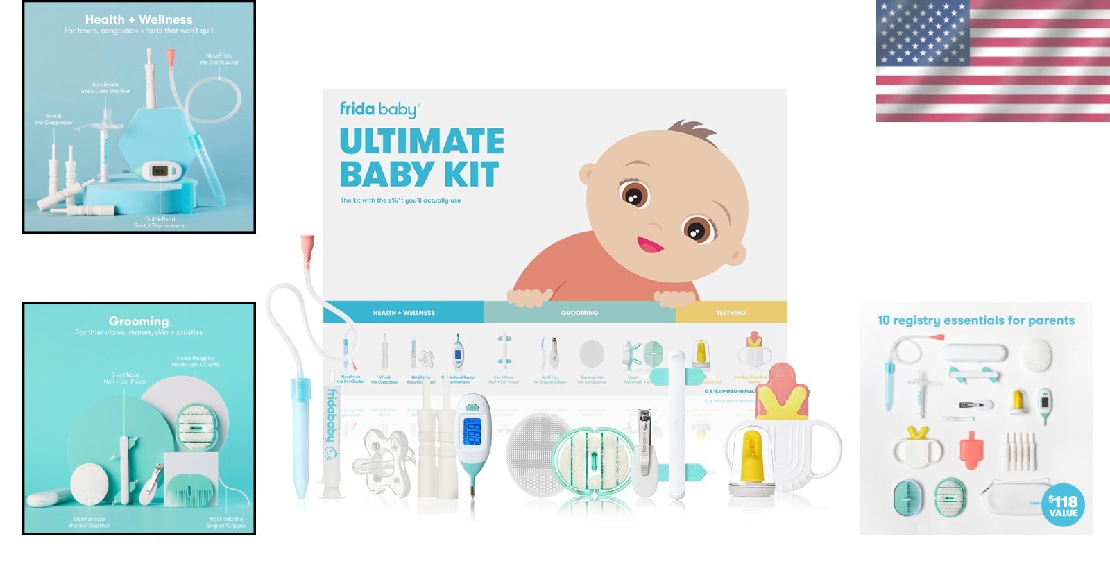 Ultimate Baby Kit with Teething Toys, Grooming Set & Instant Relief Solutions