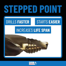 Load image into Gallery viewer, Gold Oxide Cobalt Stepped Point Drill Bits, 29 pcs for Multi-Material Drilling