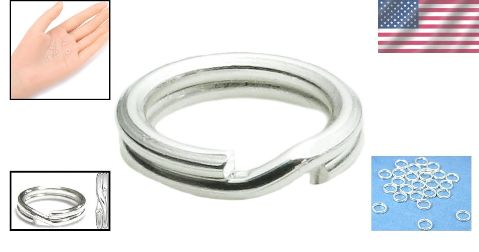 Durable 100pcs 7mm Authentic Silver Jump Rings - Hypoallergenic Jewelry Supplies