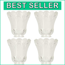 Load image into Gallery viewer, Versatile Clear &amp; Frosted Ceiling Fan Light Covers, Standard Fit - Set of 4