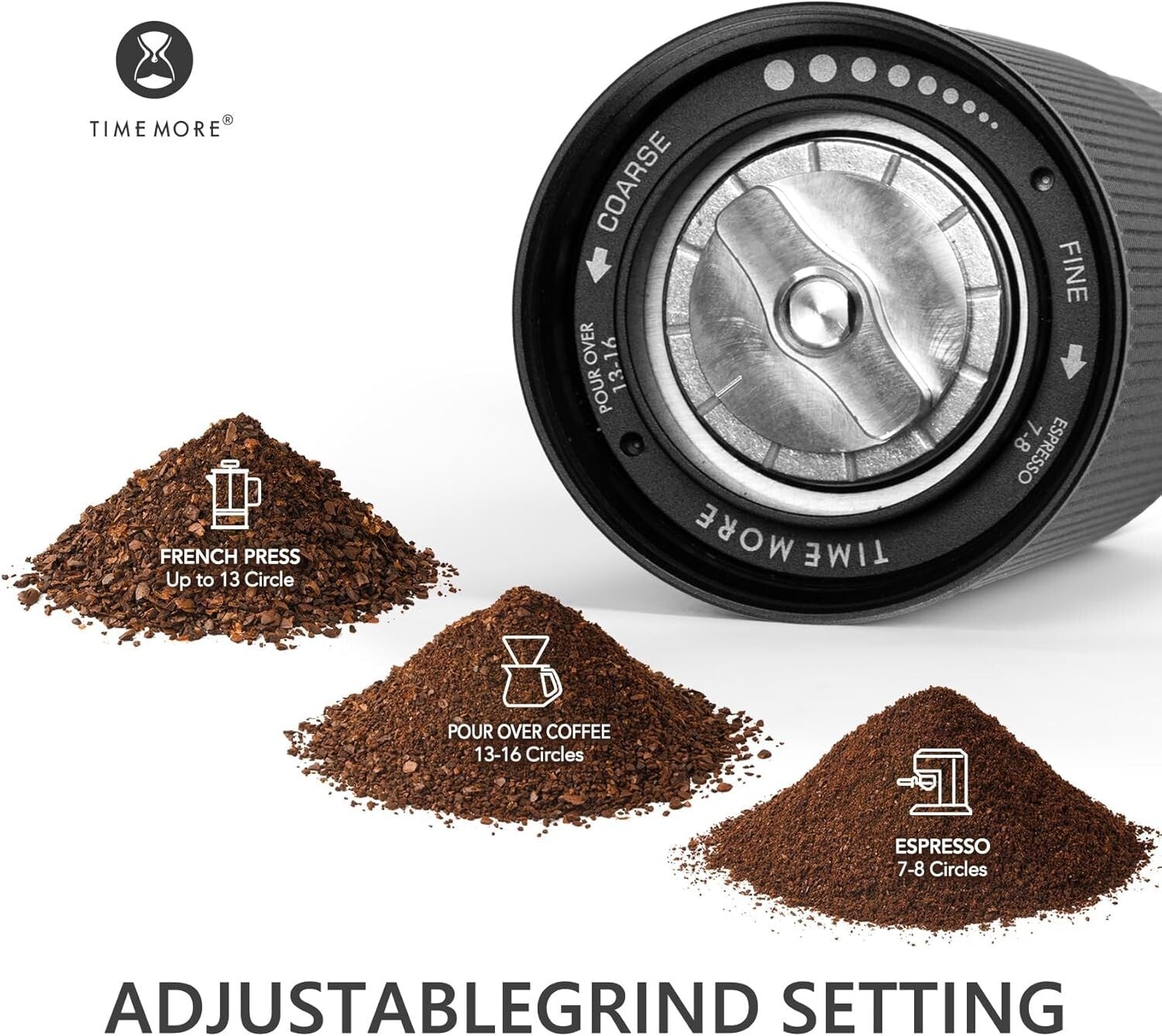 Durable Hand Coffee Grinder with Foldable Handle - Ideal for Camping & Outdoors