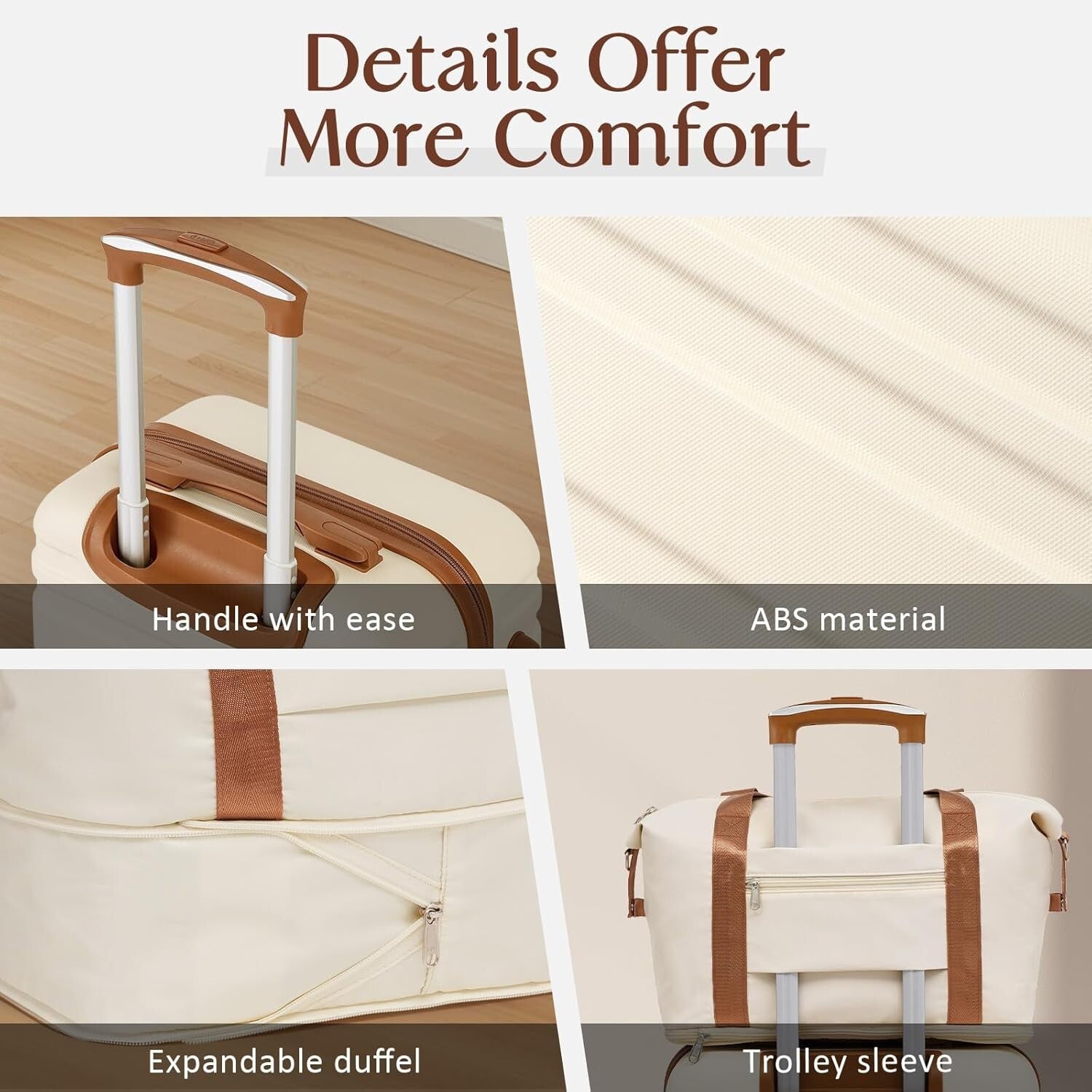 Durable 3-Piece Black Travel Set with TSA Lock & Organized Interior Pockets