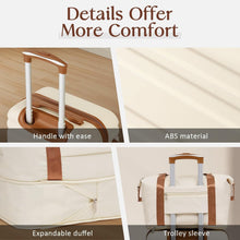 Load image into Gallery viewer, Durable 3-Piece Black Travel Set with TSA Lock &amp; Organized Interior Pockets